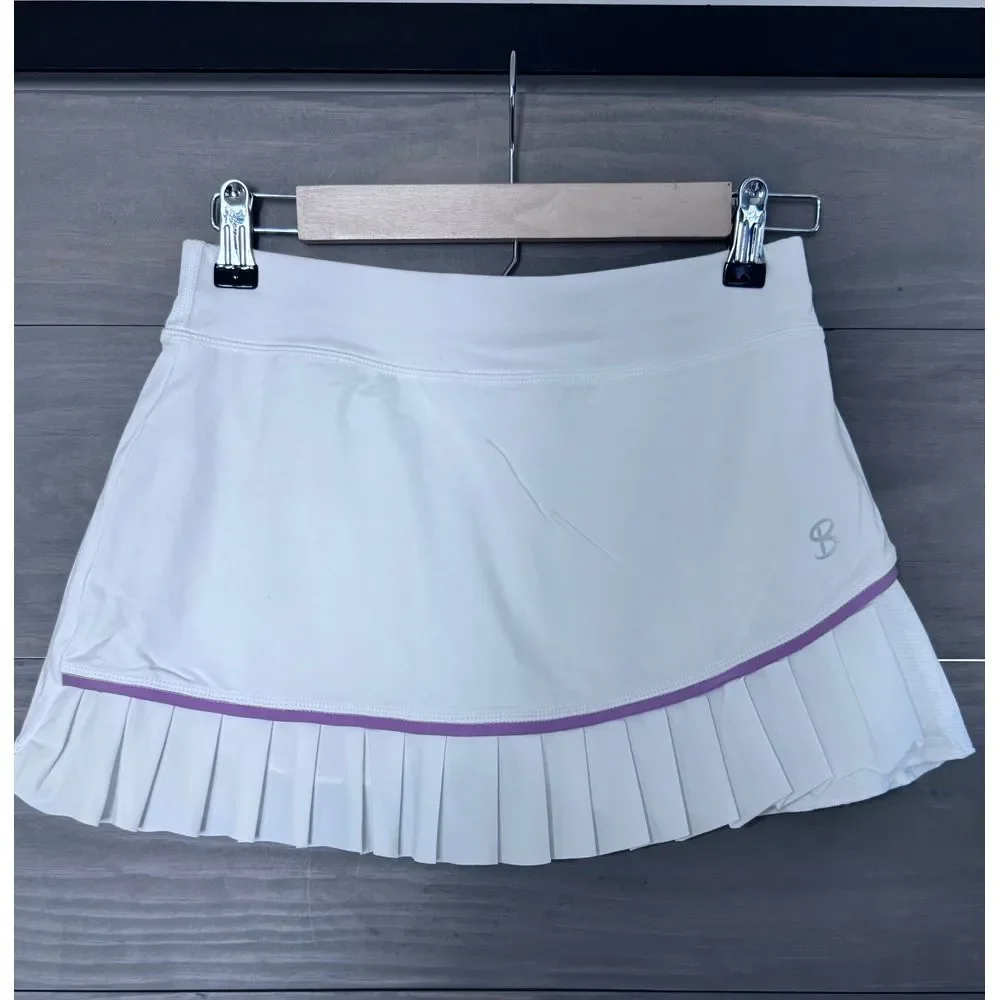 Sofibella White Pink Trim Skirt Skort Tennis Pickleball‎ XS